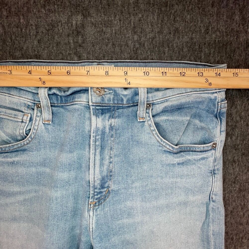 Citizens of Humanity Light Wash Raw Hem Jeans 29 High Rise Straight Crop Y2K - Picture 8 of 15